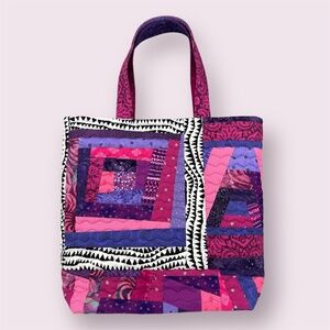 Handmade Colorful Quilted Patchwork Women's Handbag Tote Bag w/ Straps New